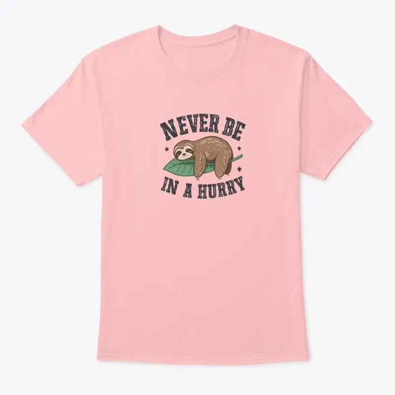 Never be in a hurry sloth funny design