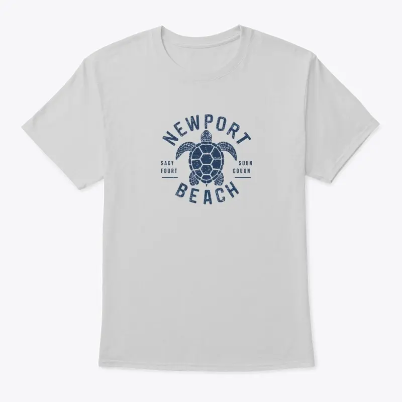 Beach turtle sea life simple text design