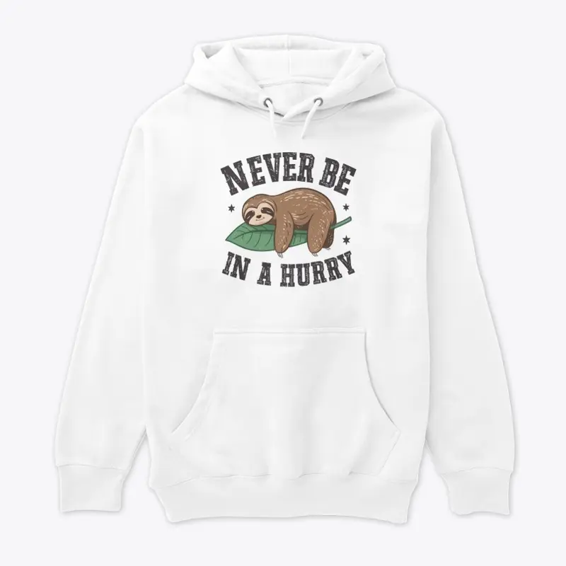 Never be in a hurry sloth funny design