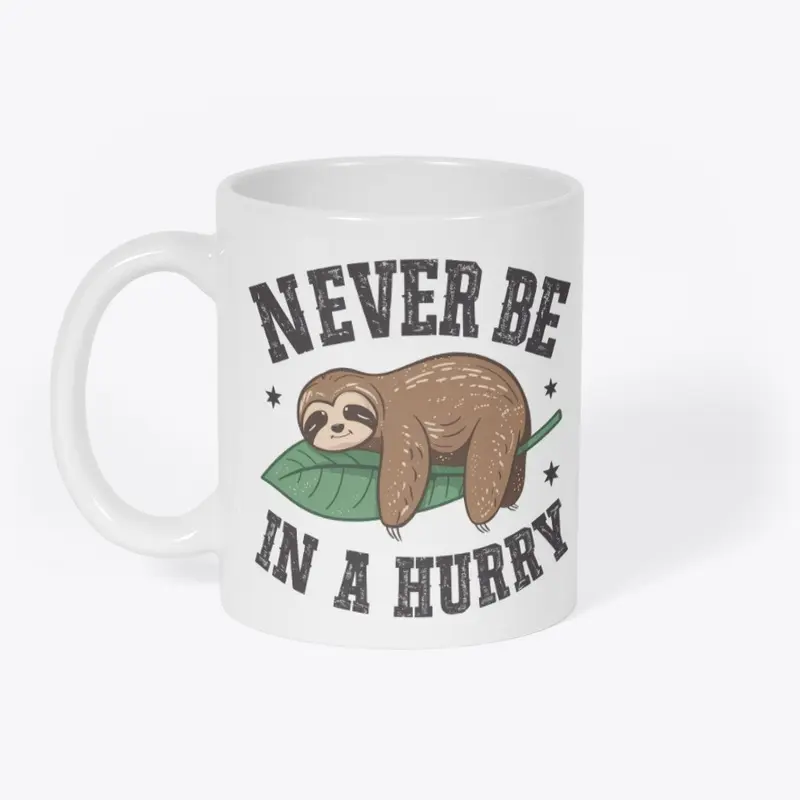 Never be in a hurry sloth funny design