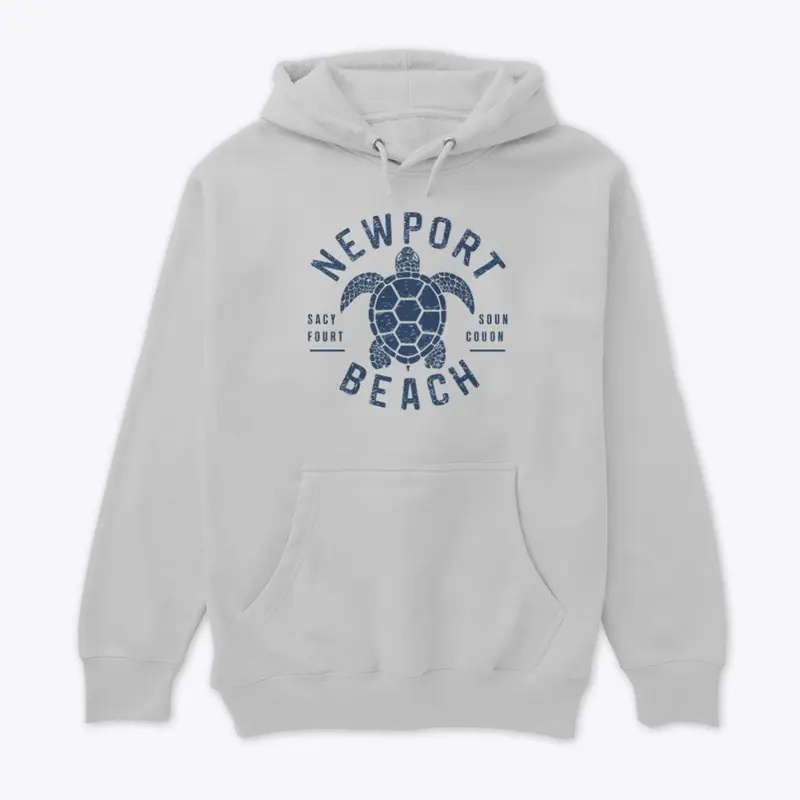 Beach turtle sea life simple text design